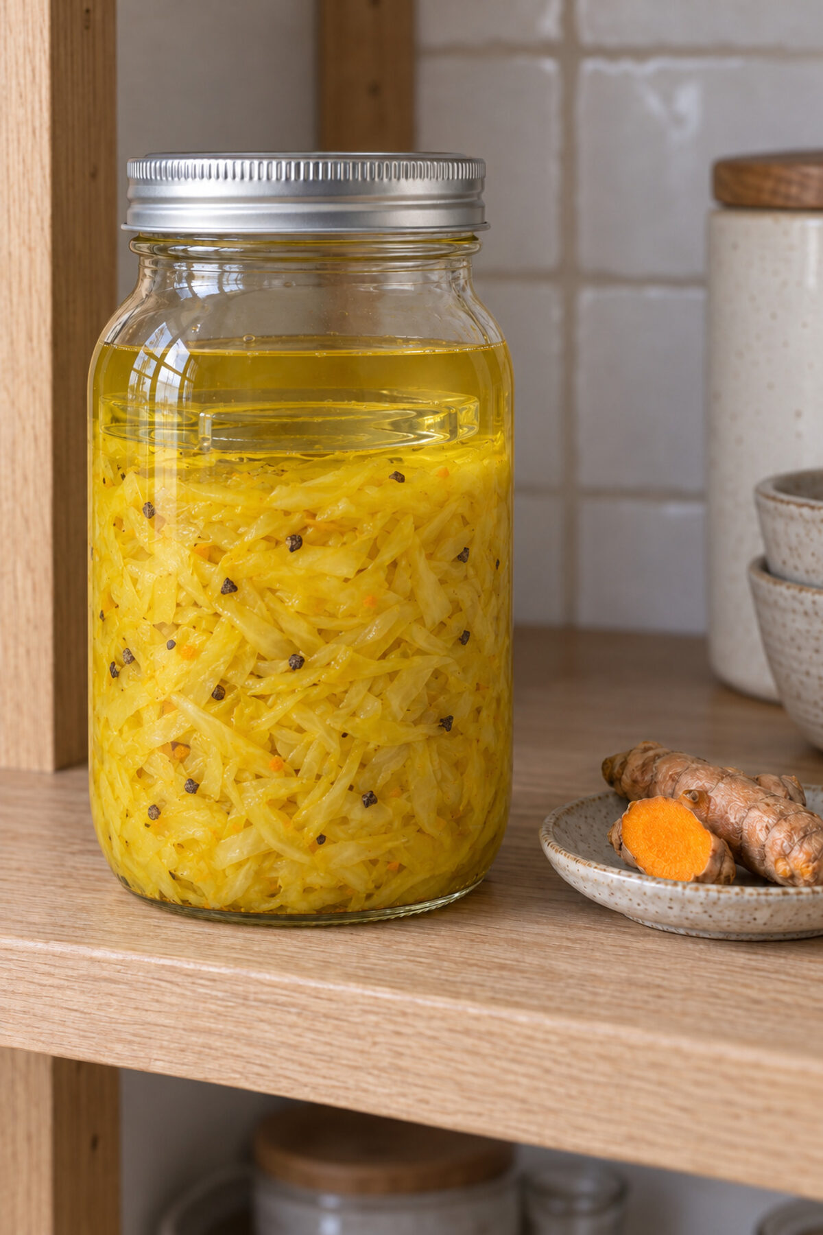 Chucrut con cúrcuma y pimienta