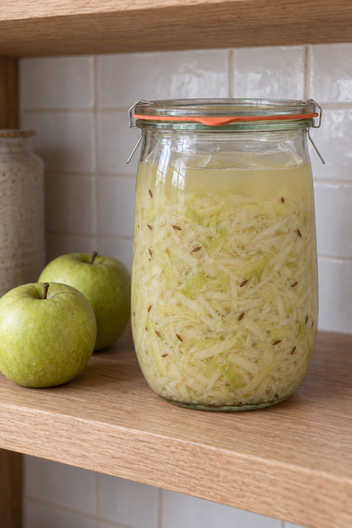 Chucrut con manzana y alcaravea, día 7