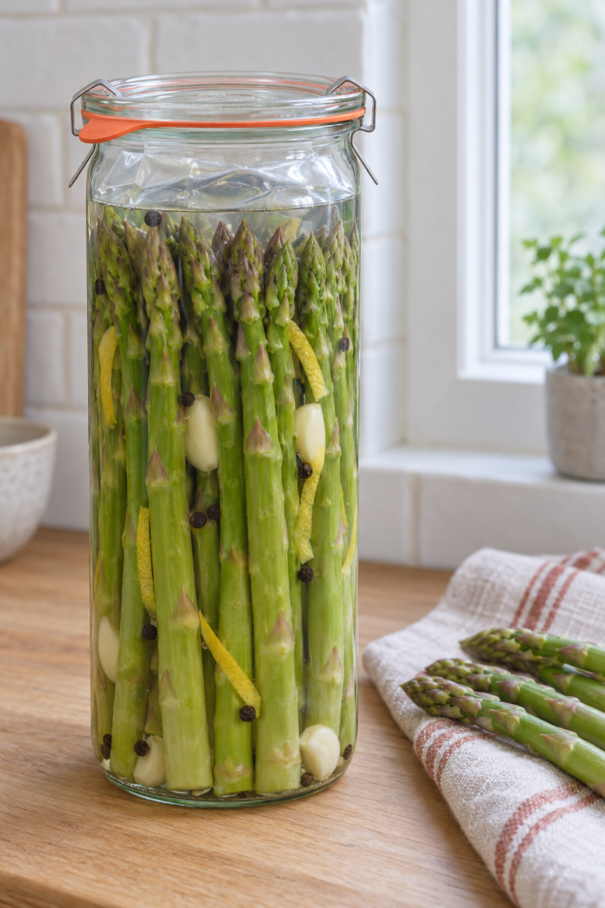 Fermented asparagus, day 1