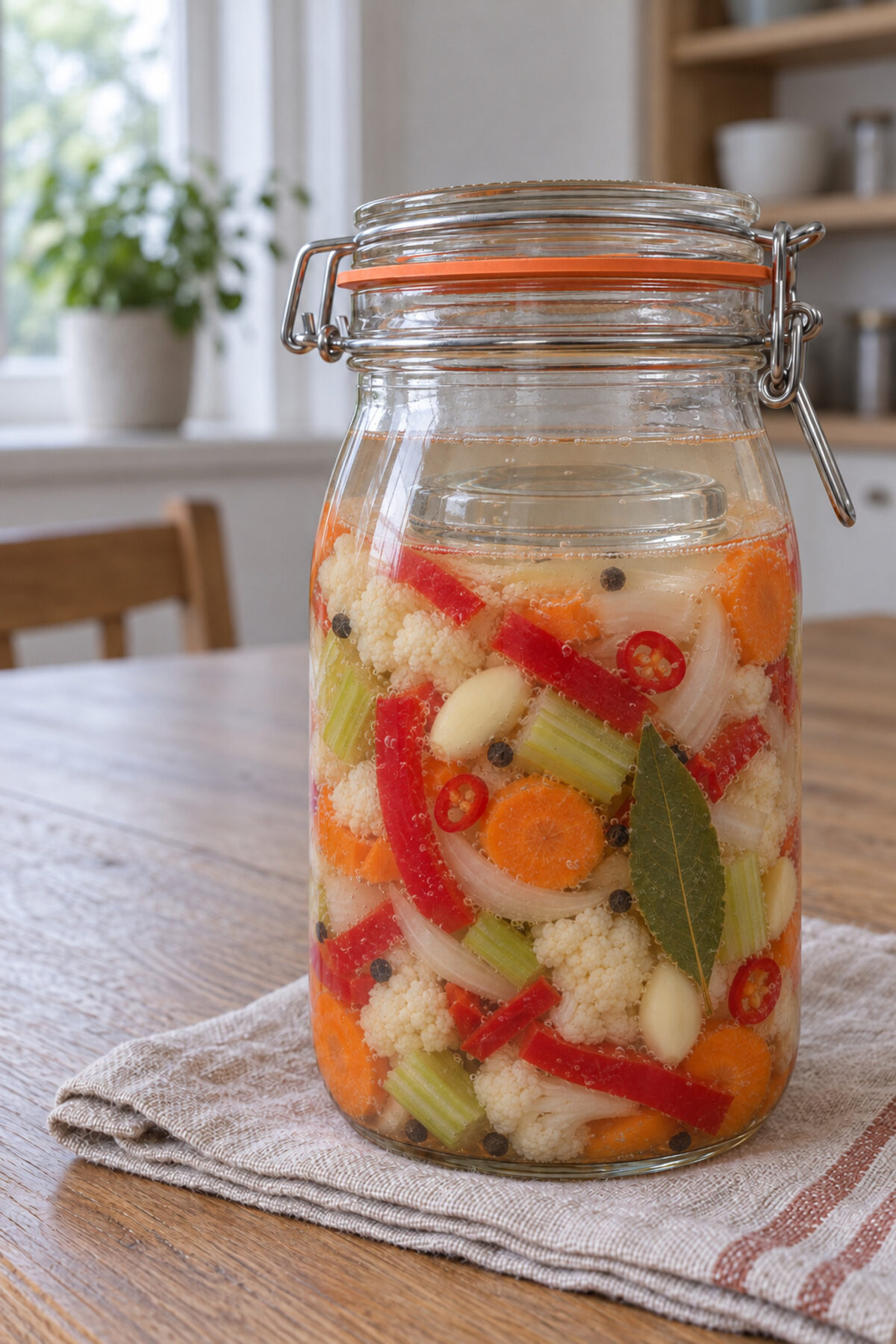 Giardiniera fermentada, día 7