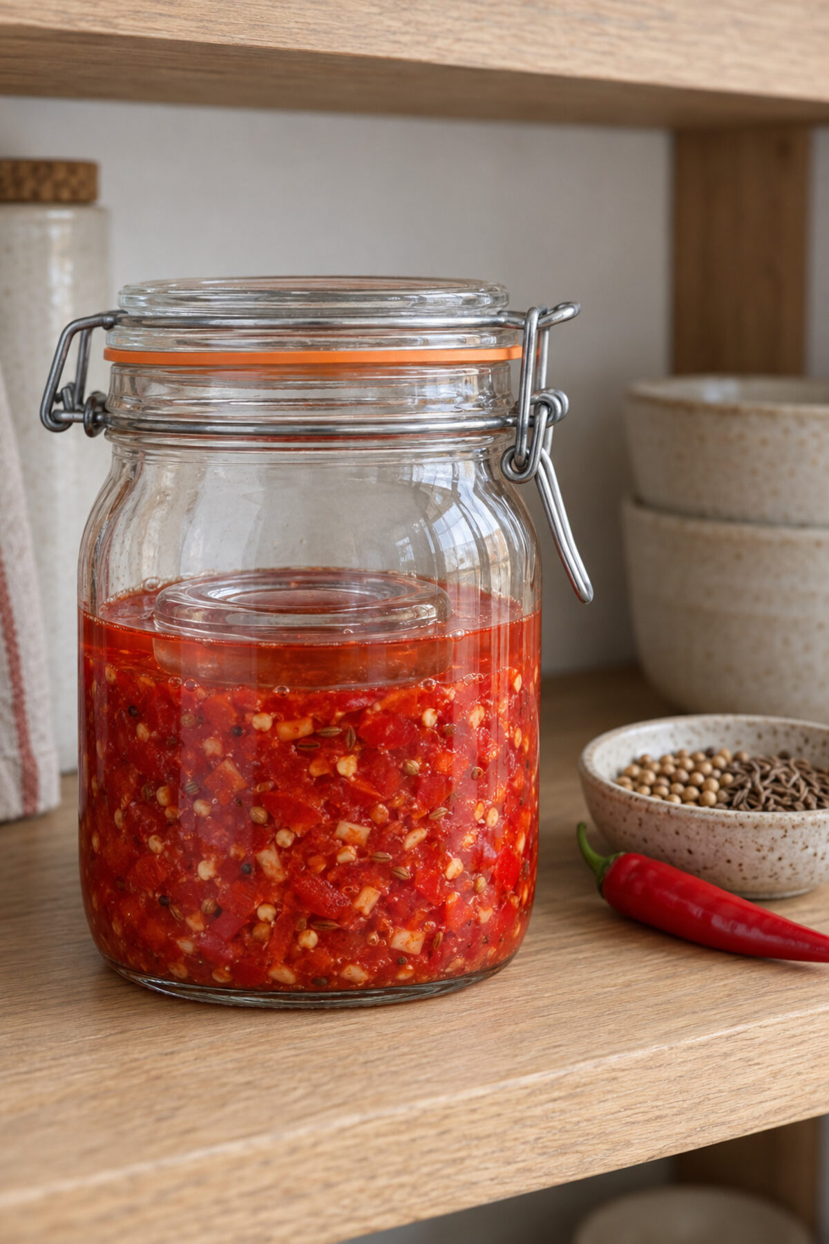 Harissa fermentada, día 1