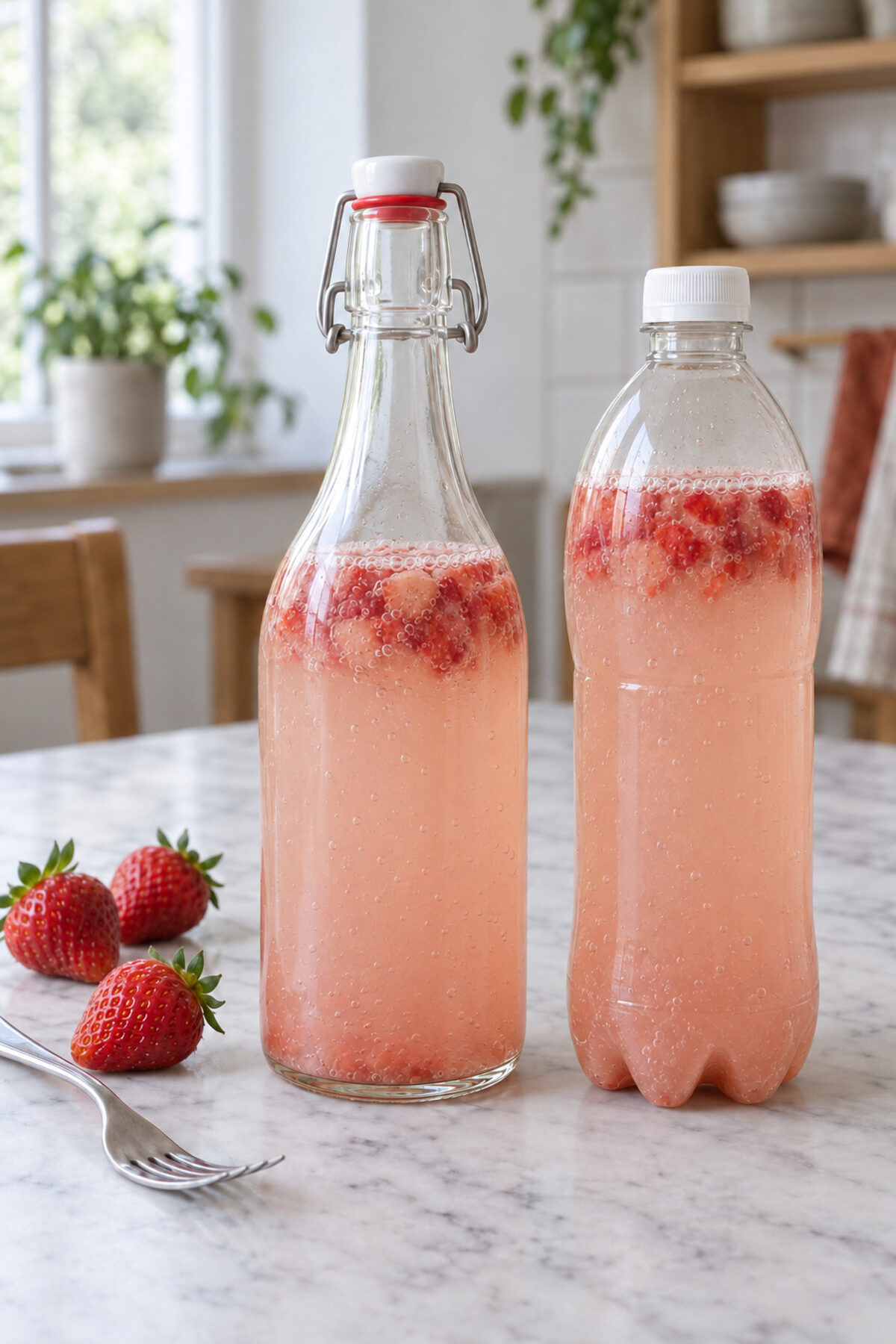 Kéfir de agua de fresa