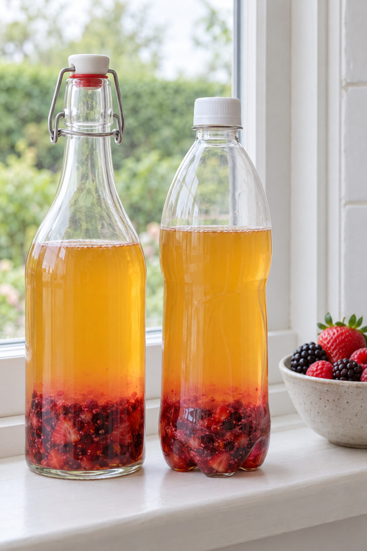 Kombucha de frutos rojos, día 1