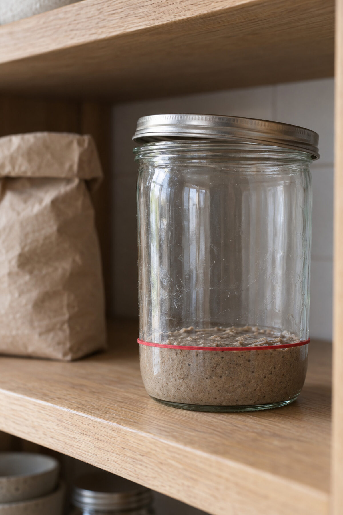 Rye sourdough starter, day 1