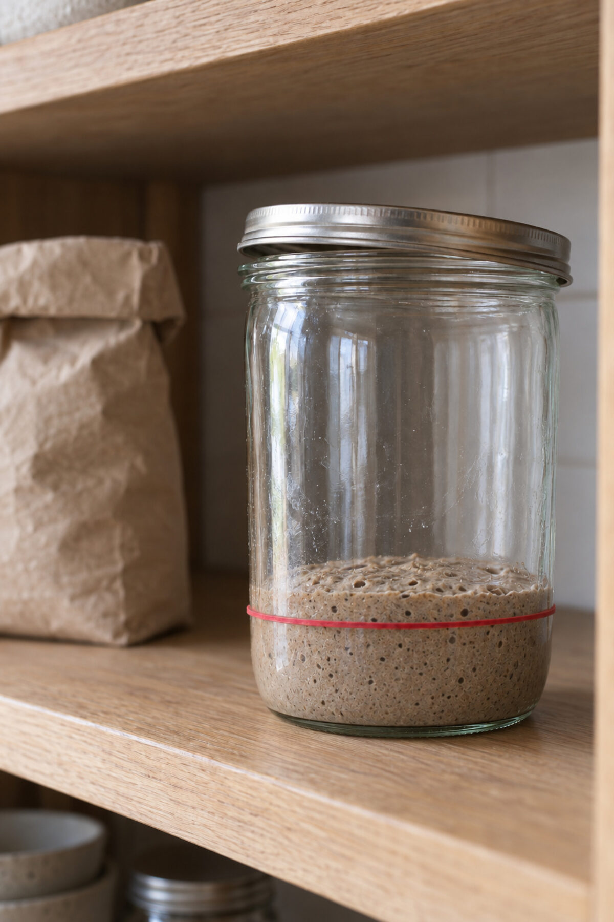 Rye sourdough starter, day 4