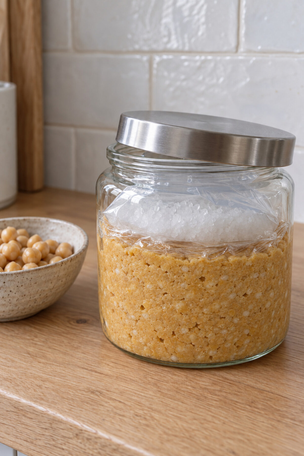 Miso de garbanzo casero, día 14