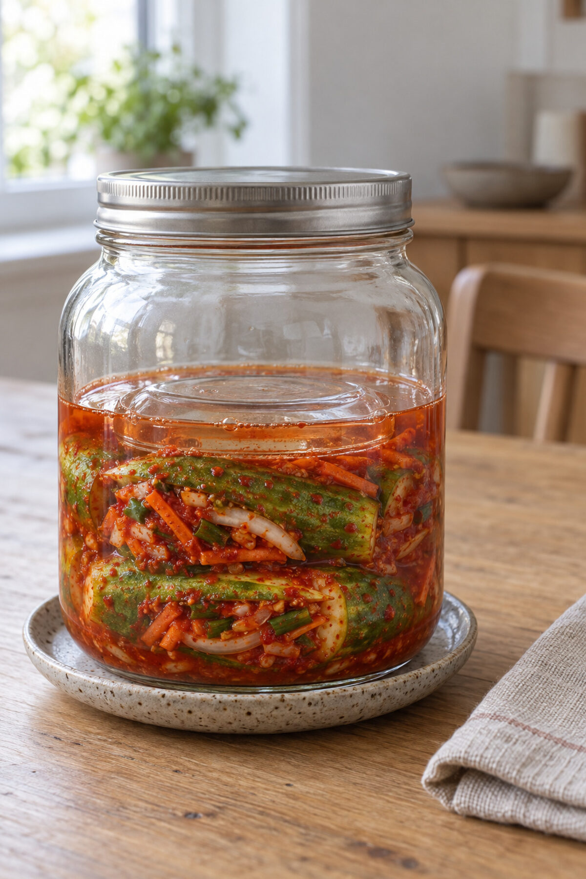 Oi sobagi, kimchi de pepino, día 1