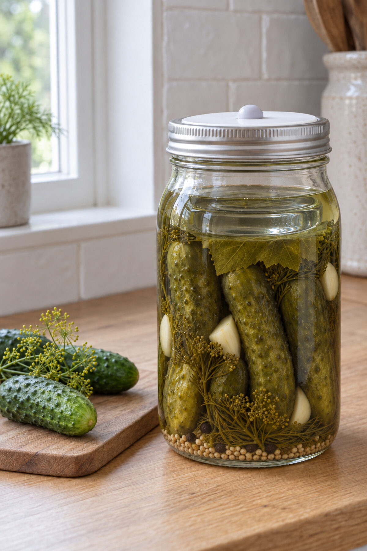 Pepinillos fermentados al eneldo