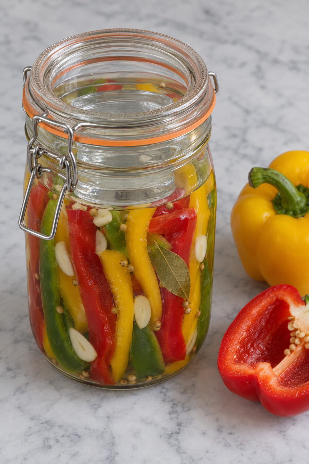 Fermented bell peppers, day 1