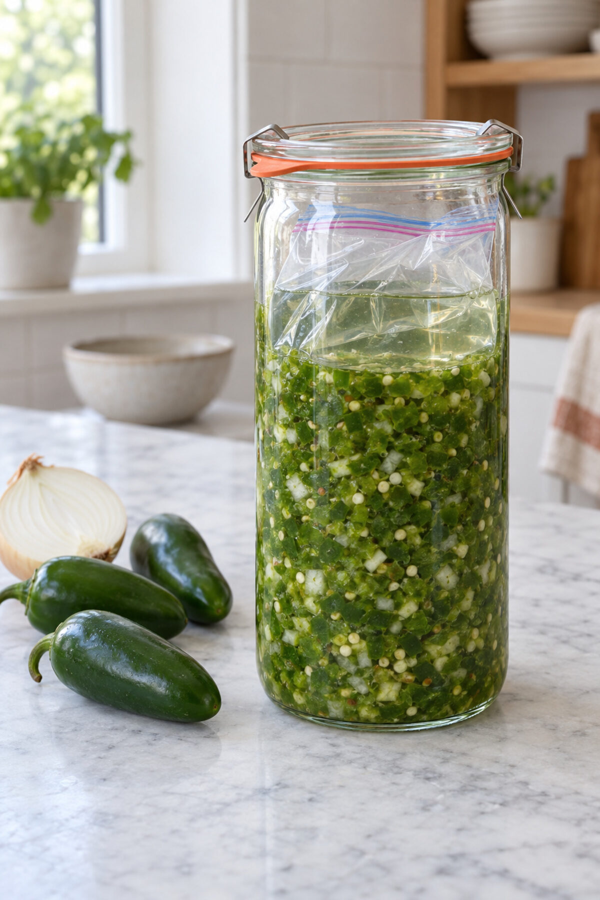 Salsa picante de jalapeño, día 1