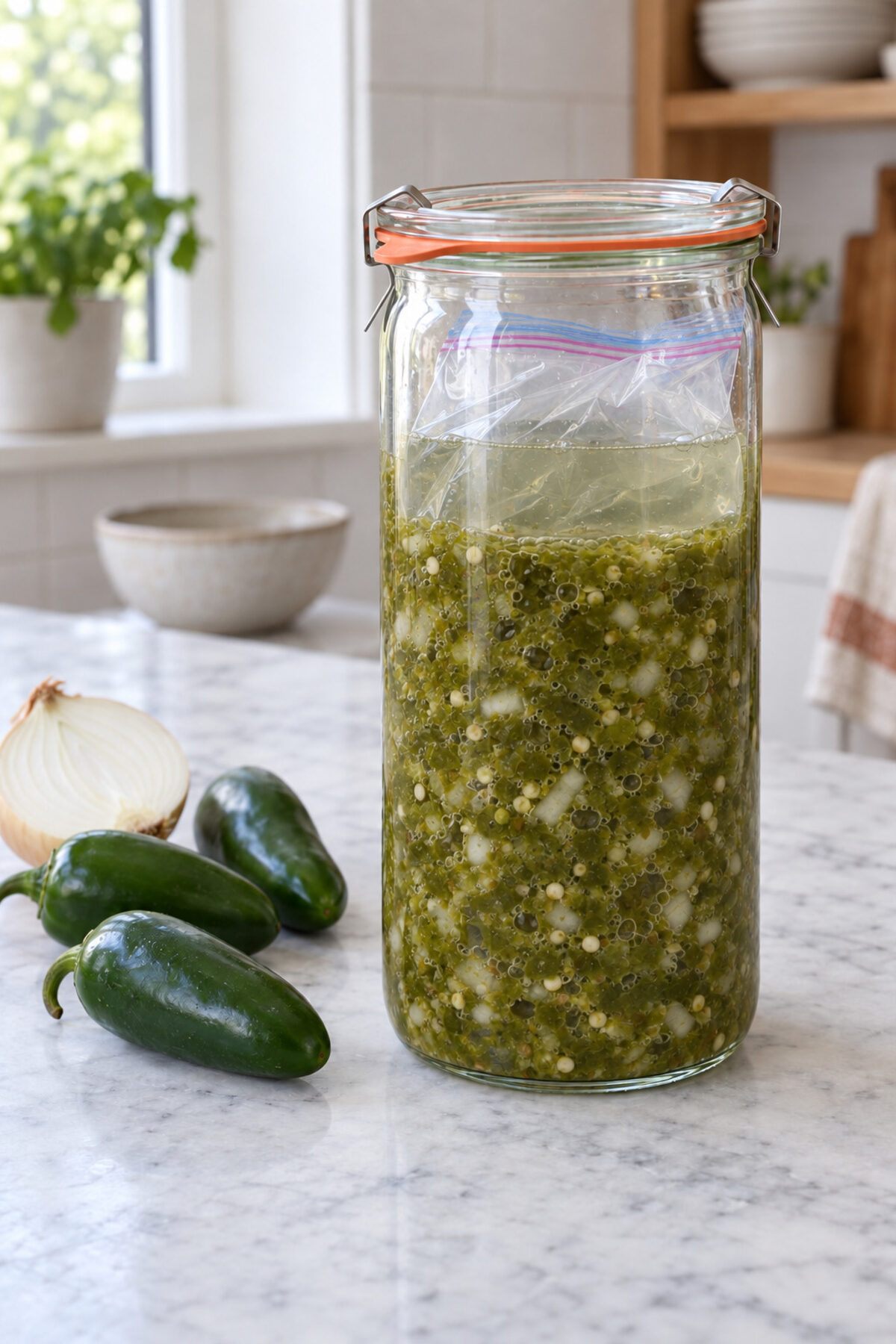 Salsa picante de jalapeño, día 7
