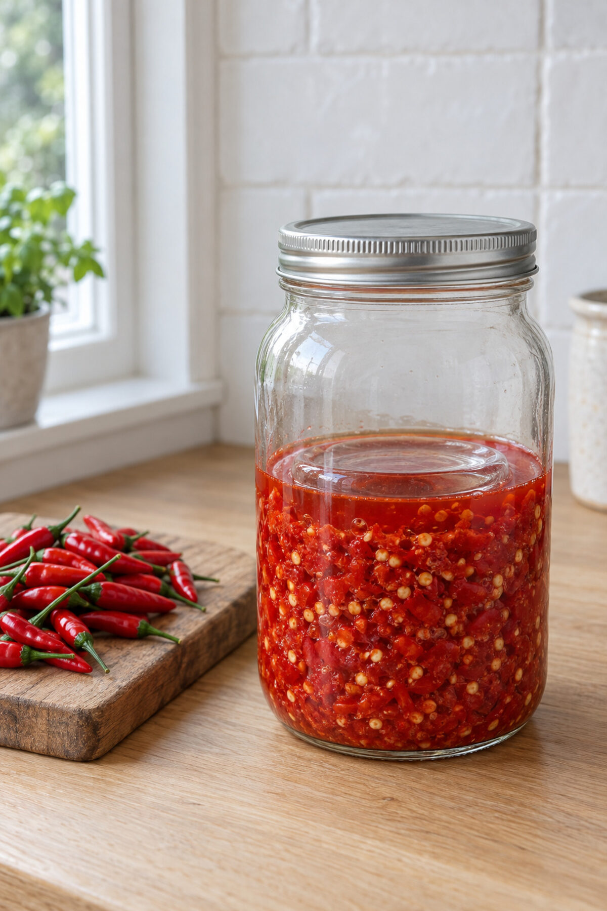 Tabasco-style hot sauce, day 1