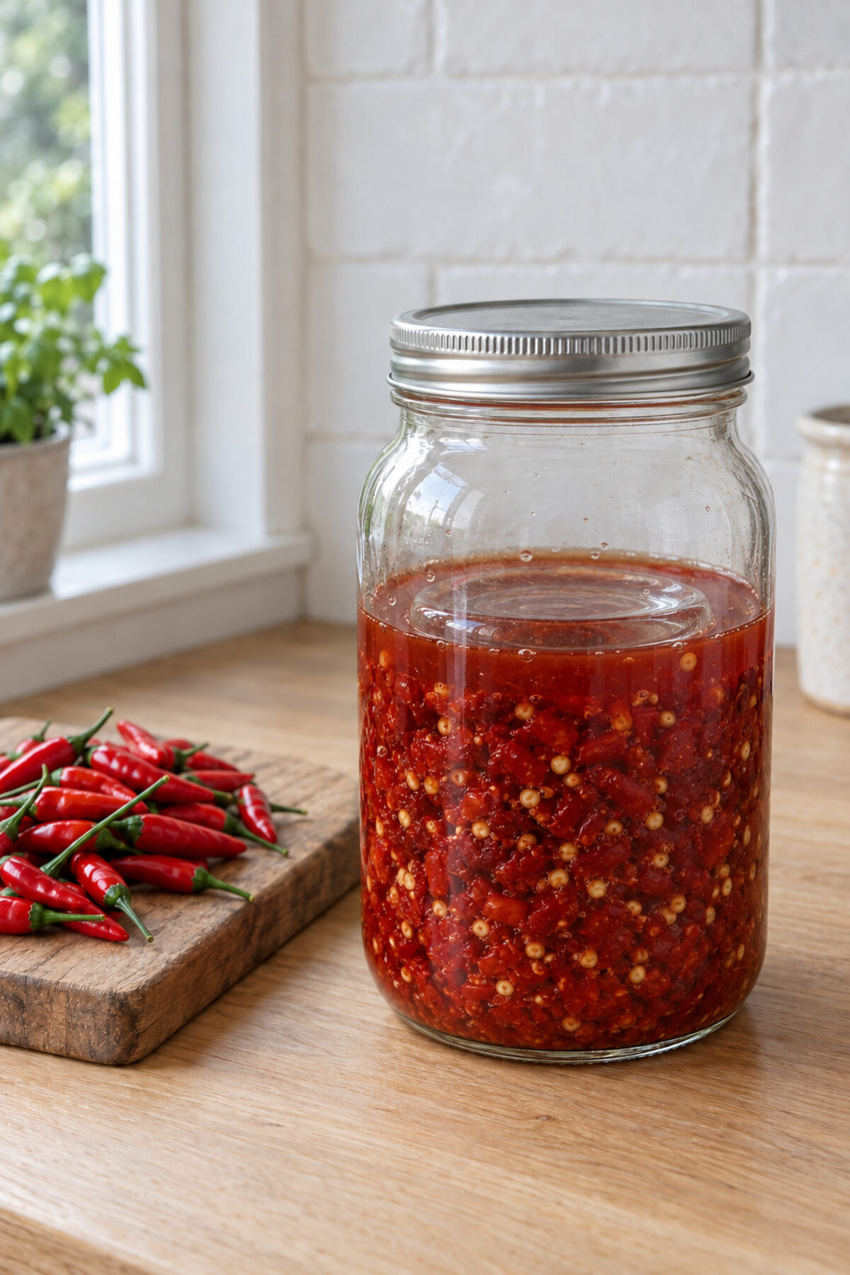 Tabasco-style hot sauce, day 14