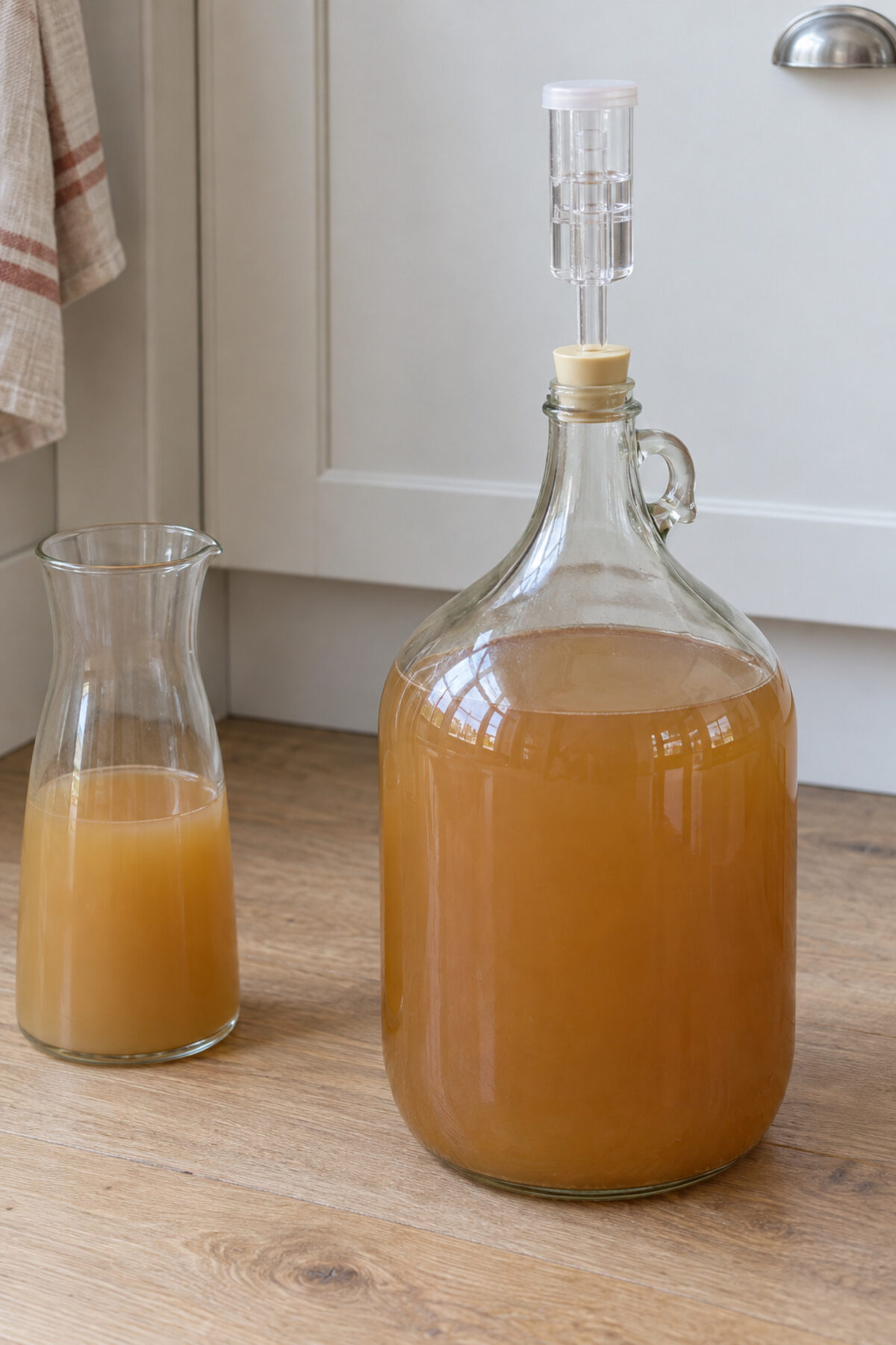 Hard cider from apple juice, day 1