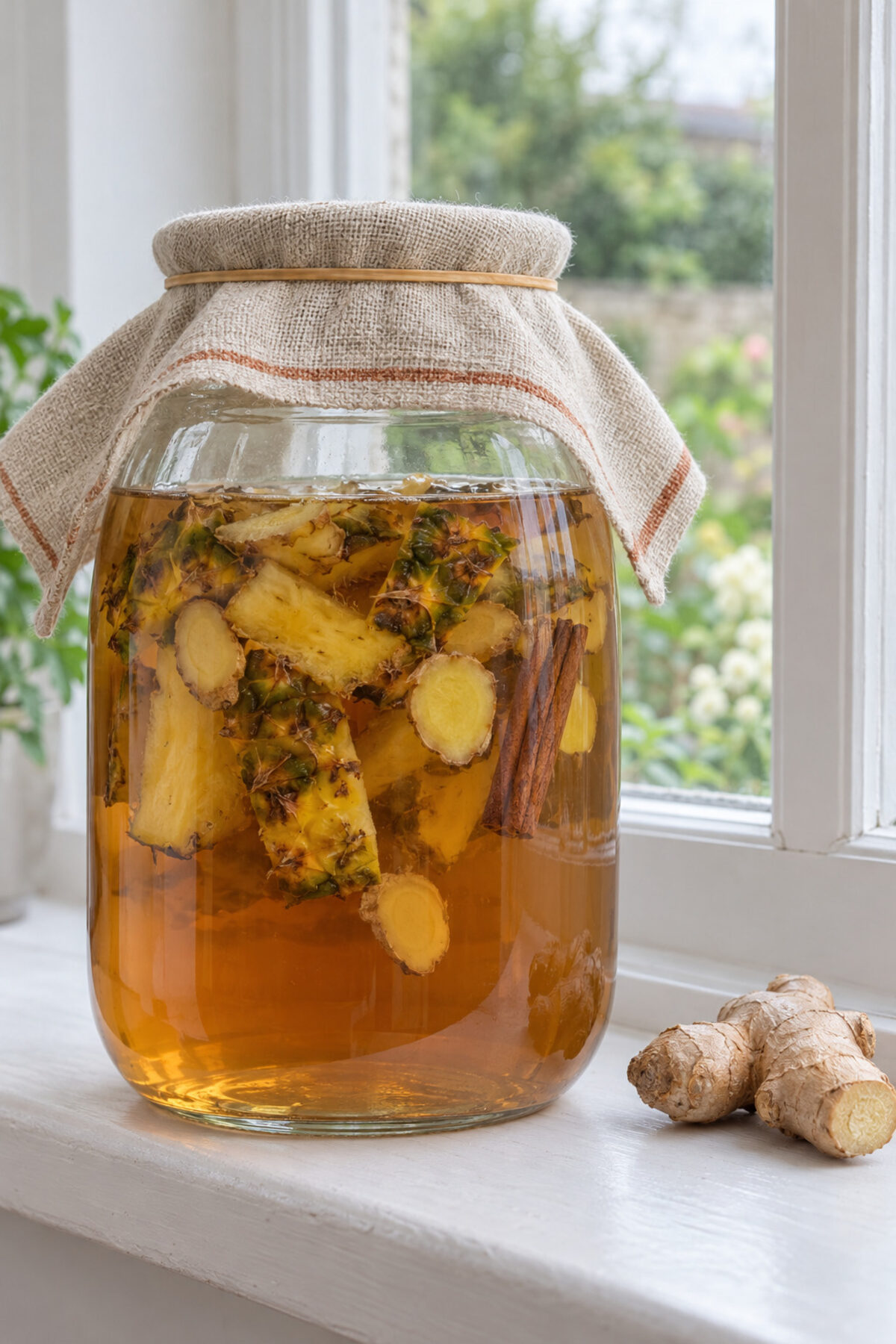 Ginger tepache, day 1
