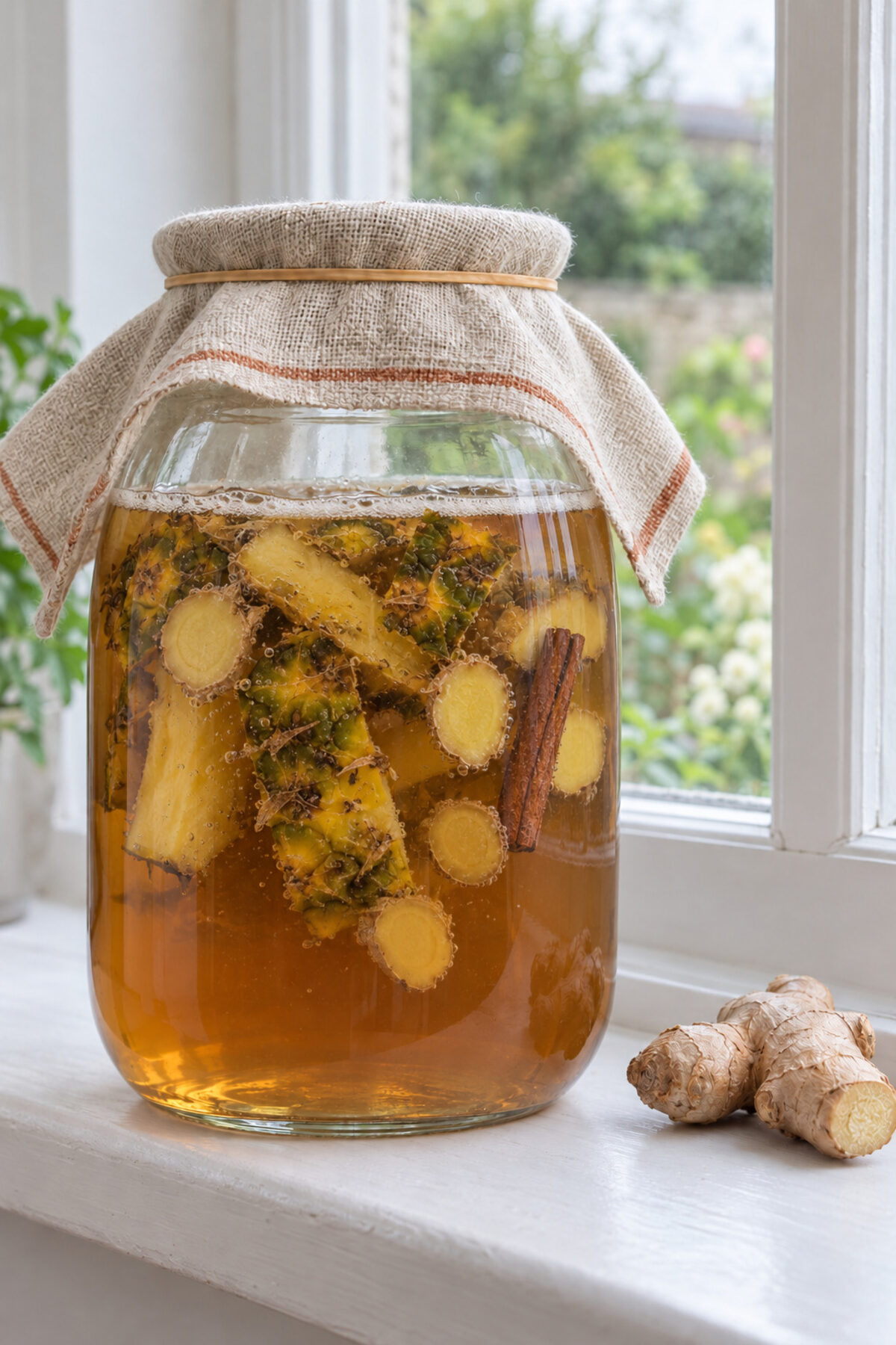Ginger tepache, day 2