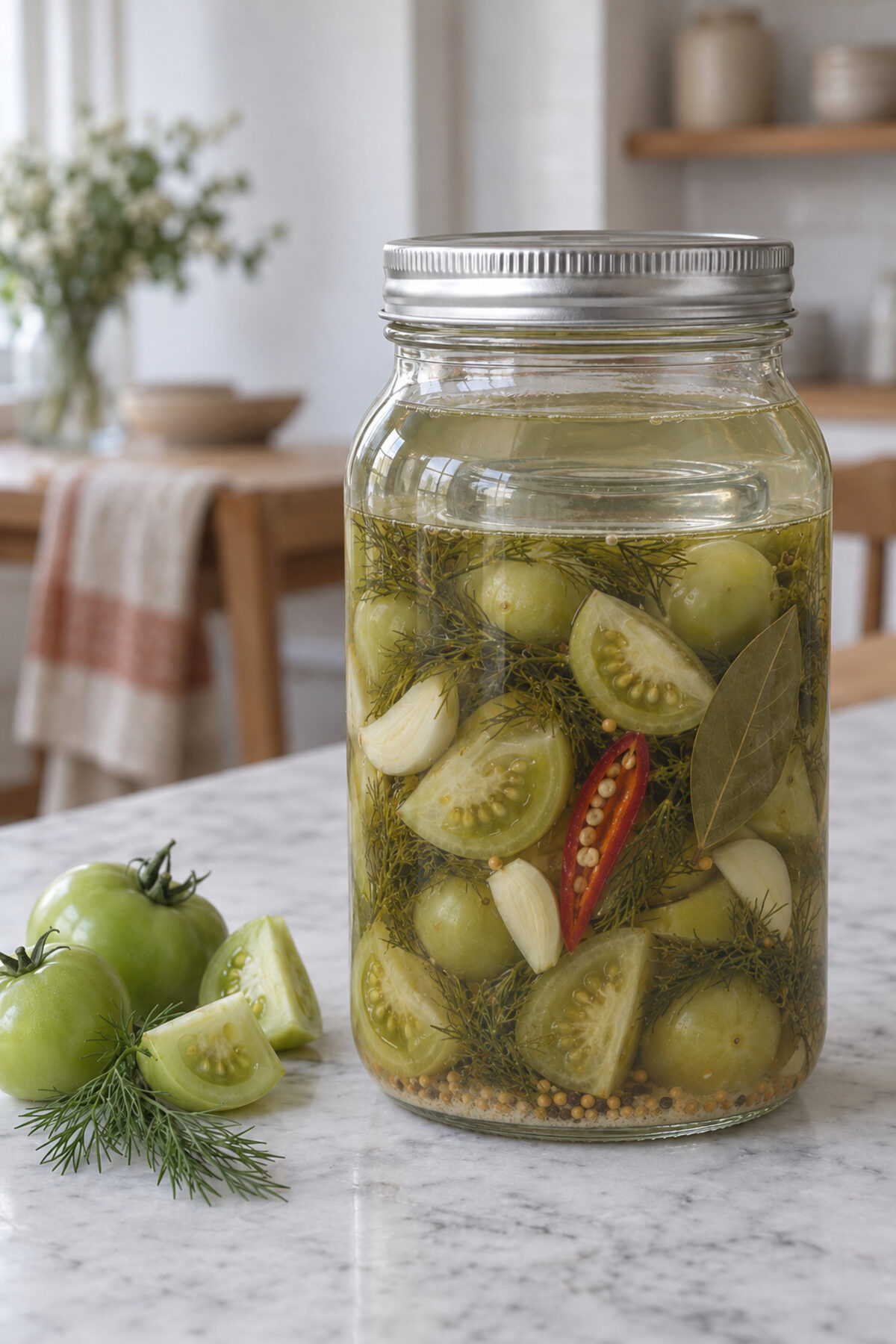 Tomates verdes fermentados