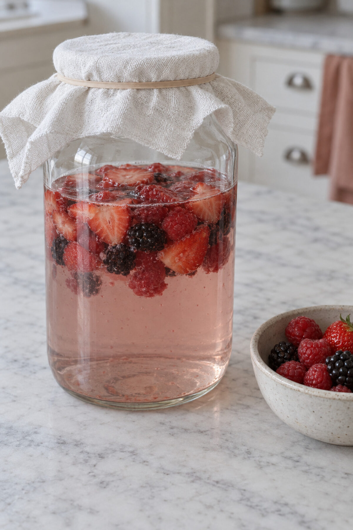 Vinagre de frutos rojos, día 1