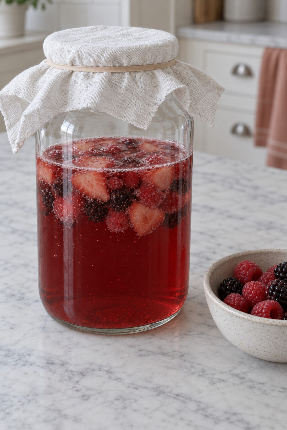 Vinagre de frutos rojos, día 7