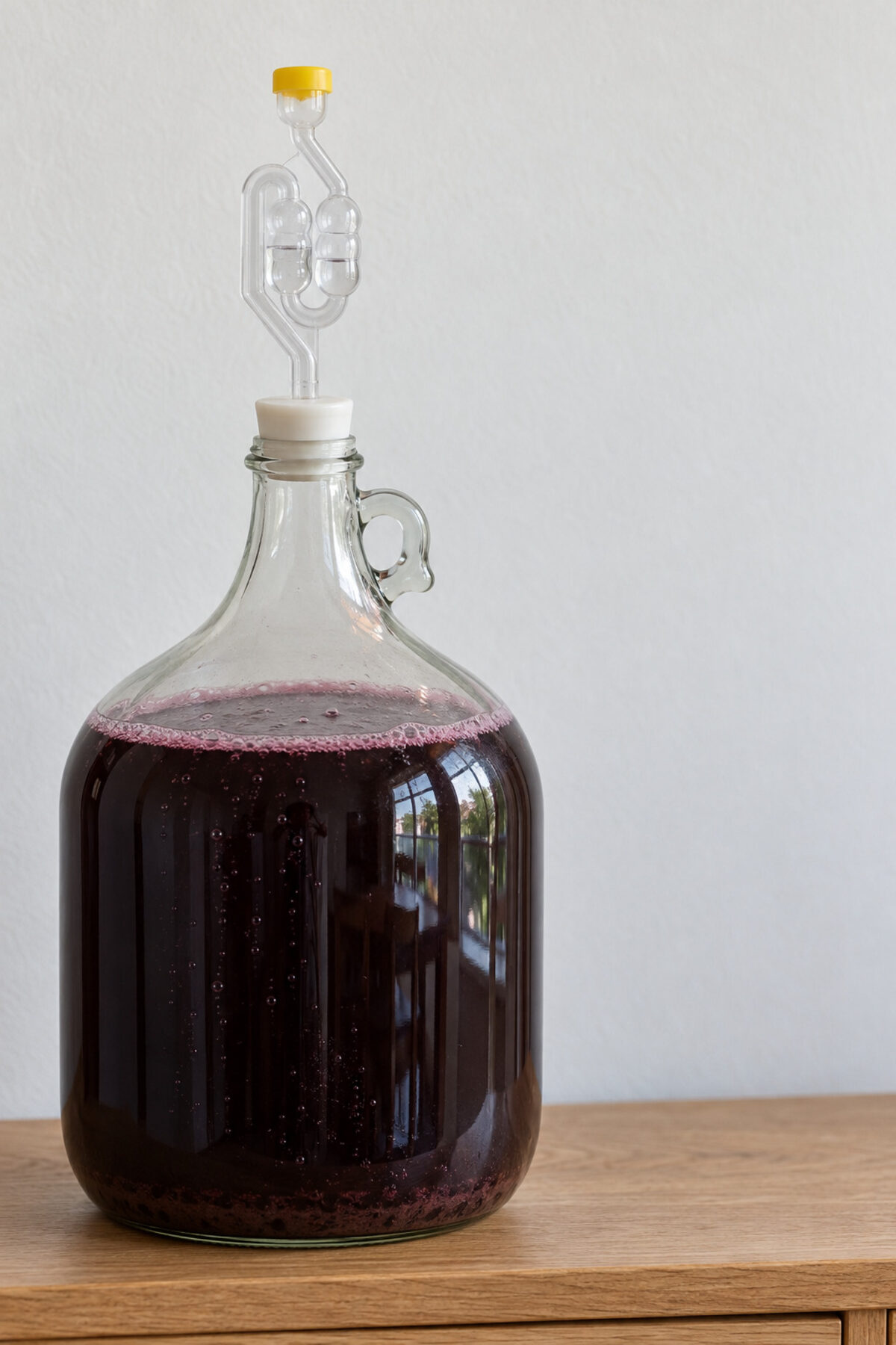Elderberry wine, day 21